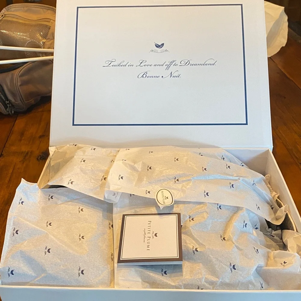 Petite Plume Men's Flannel Robe in Grey Size XL Used Once Preowned Stylish W/Box - Picture 6 of 7